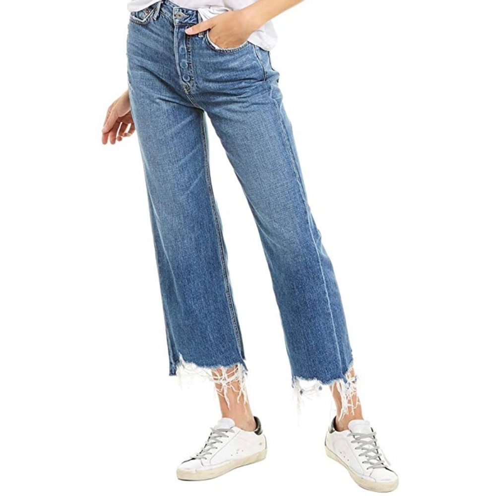 Bobbi High Waist Crop Straight Leg Jeans - 29